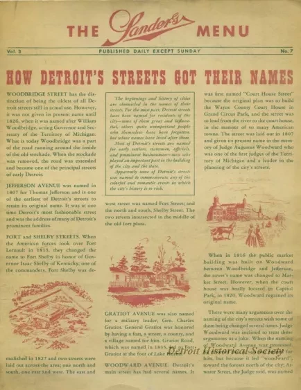 Menu - The Sanders Menu