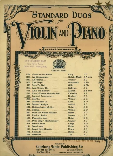 Music, Sheet - Standard Duos for Violin and Piano