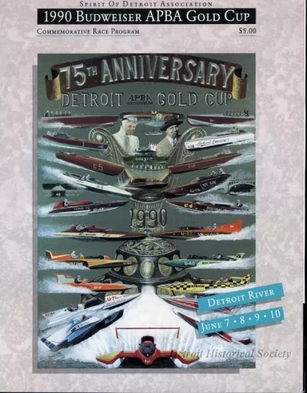 Program - Official Program, 75th Anniversary, Detroit APBA Gold Cup Race, June 7-10,1990