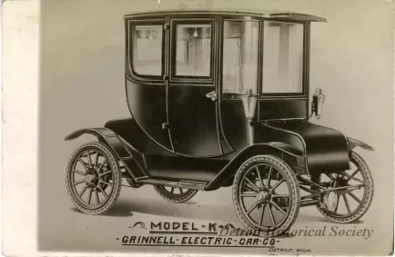 Postcard, Picture - Model K, Grinnell Electric Car Company, Detroit, Mich.
