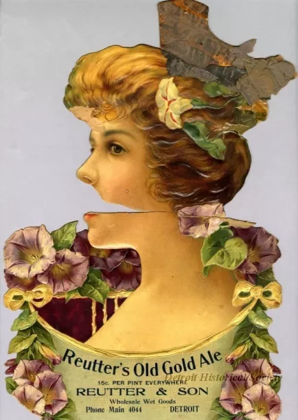 Sign, Advertising - Reutter's Old Gold Ale