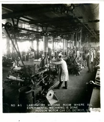 Stereograph - Laboratory Machine Room Where All Experimental Machining Is Done, Hudson Motor Car Co, Detroit, USA