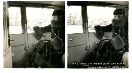 Stereograph - Switch For Interior Lights Conveniently Located, Hudson Motor Car Co, Detroit, USA