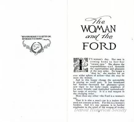 Booklet - The Woman and the Ford