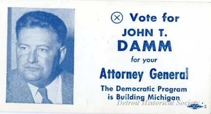Card, Political - (X) Vote for John T. Damm