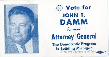 Card, Political - (X) Vote for John T. Damm