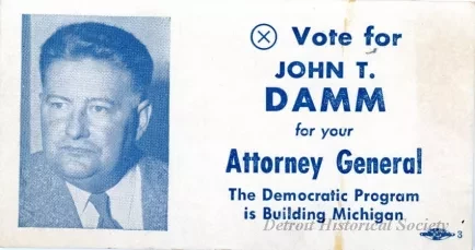 Card, Political - (X) Vote for John R. Damm
