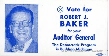 Card, Political - (X) Vote for Robert J. Baker