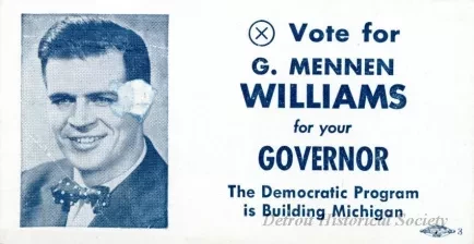 Card, Political - (X) Vote for G. Mennen Williams