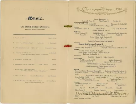 Menu - A Bright and Happy Christmas to you and Good Luck
Hotel Wayne 
Detroit, Mich.
J. R. Hayes, prop.