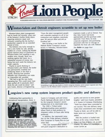 Newsletter - Proud Lion People, Vol. 7, No. 8
October/November, 1988