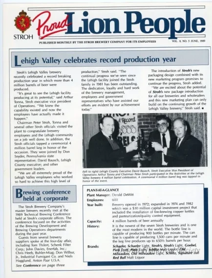 Newsletter - Proud Lion People, Vol. 8, No. 5
June, 1989