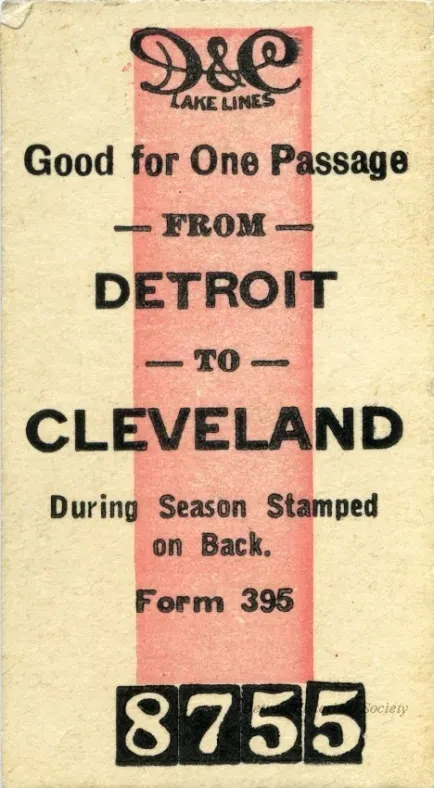 Ticket, Transportation - D&C Lake Lines