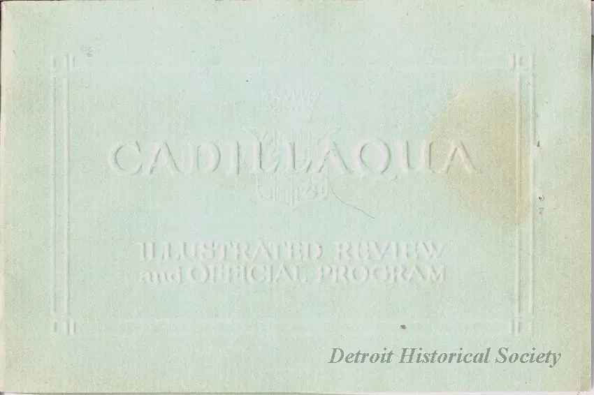 Program - Cadillaqua, Illustrated Review and Official Program
