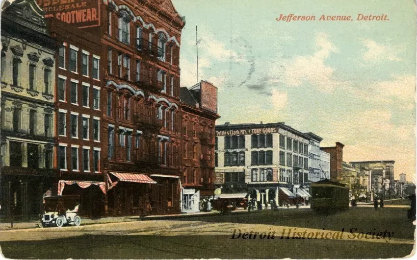 Postcard - Jefferson Avenue, Detroit