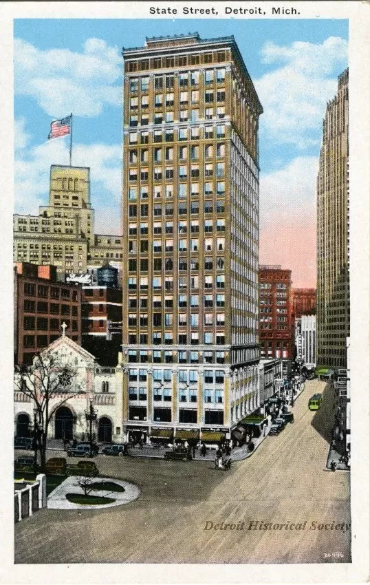 Postcard - State Street, Detroit, Mich.