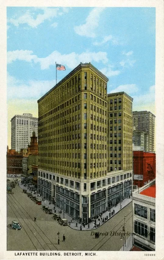 Postcard - Lafayette Building, Detroit, Mich.