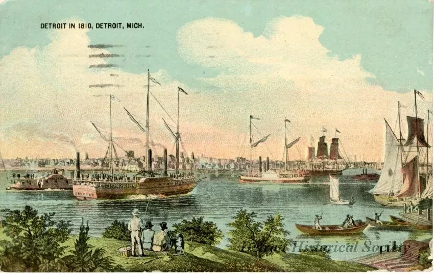 Postcard - Detroit in 1810, Detroit, Mich.