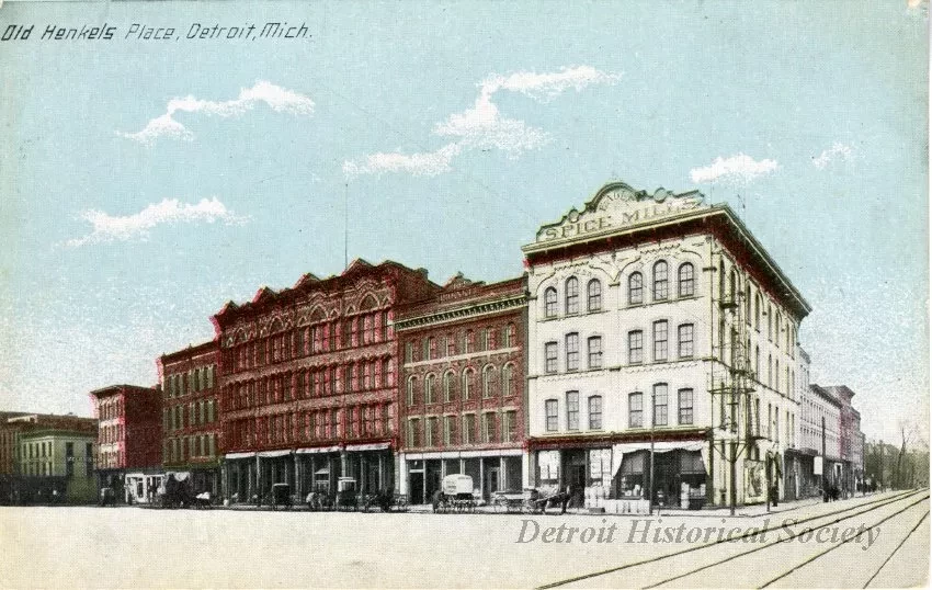 Postcard - Old Henkels Place, Detroit, Mich.