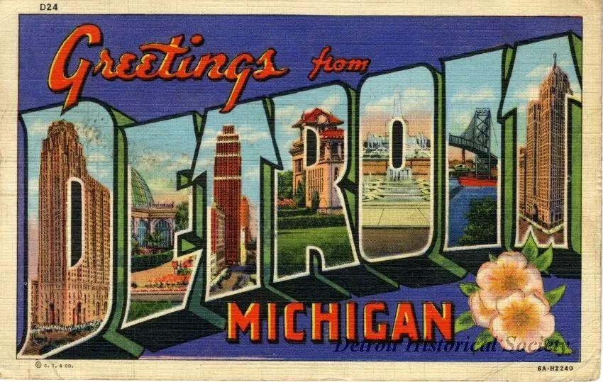 Postcard - Greeting from Detroit, Michigan