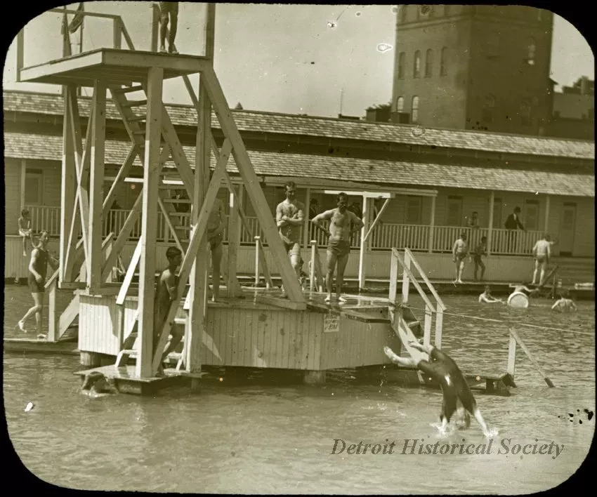 Transparency, Lantern-slide - The Bathers at Beller's
