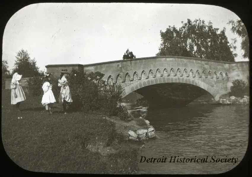 Transparency, Lantern-slide - Stone Bridge, Belle Isle