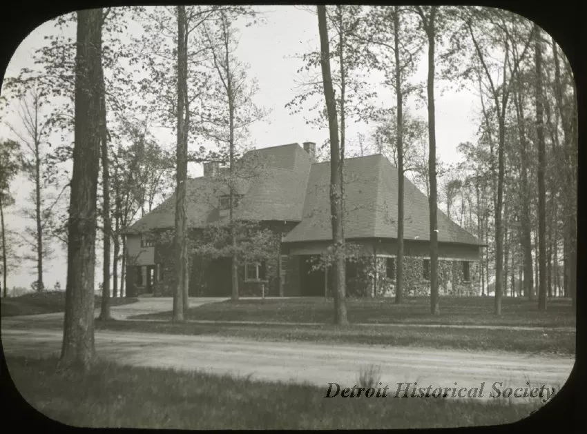 Transparency, Lantern-slide - Police Station, Belle Isle, Detroit