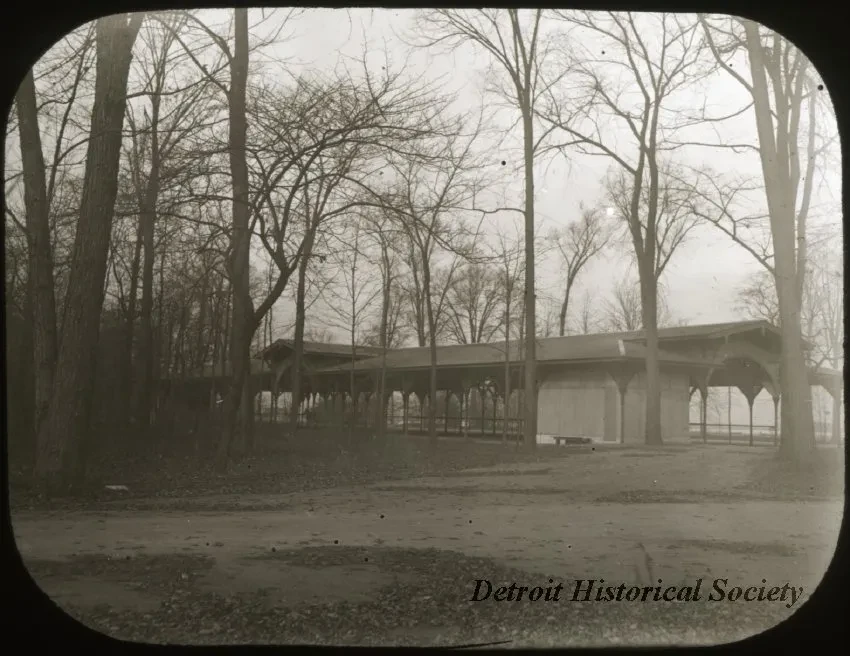 Transparency, Lantern-slide - Drive and Shelter, Belle Isle - Detroit