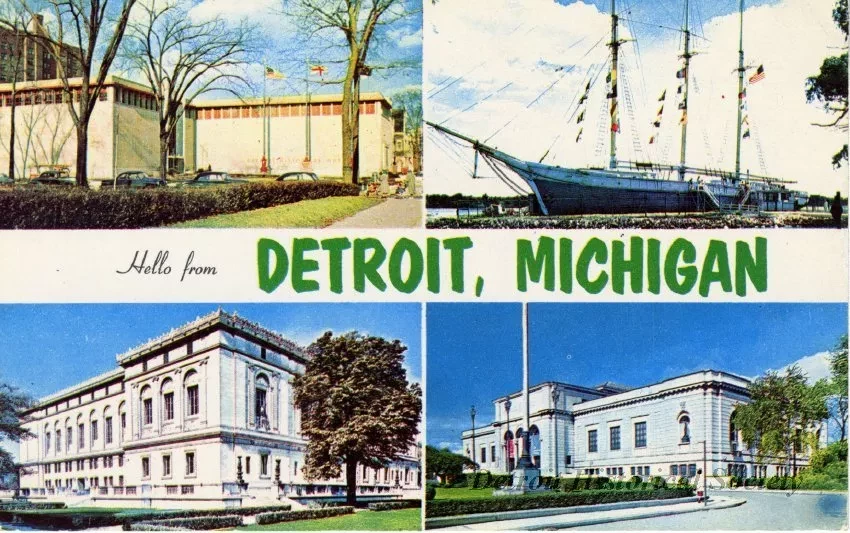 Postcard - Hello from Detroit, Michigan