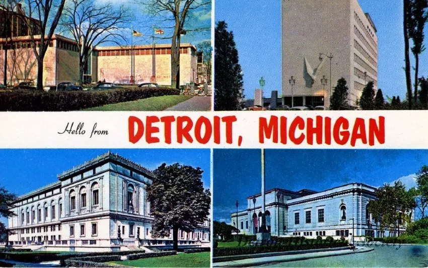 Postcard - Hello from Detroit, Michigan