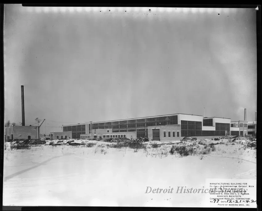 Negative, Film - Manufacturing Building for Ex-Cell-O Corporation, Detroit, Michigan
