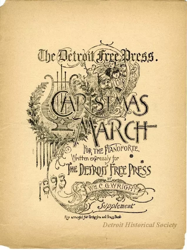 Music, Sheet - The Detroit Free Press Christmas March