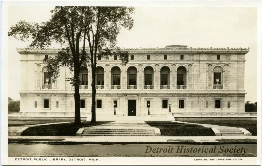 Postcard - Detroit Public Library, Detroit, Mich. - Detroit Public Library