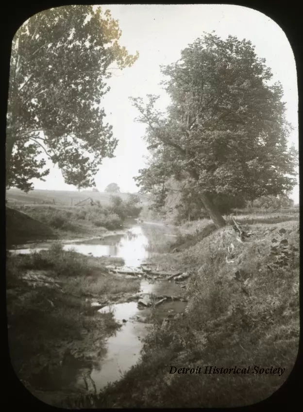 Transparency, Lantern-slide - On the River Rouge