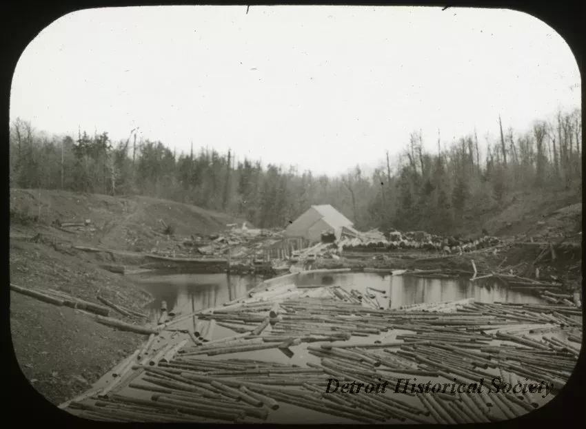 Transparency, Lantern-slide - The Old Mill near Sherman Mich