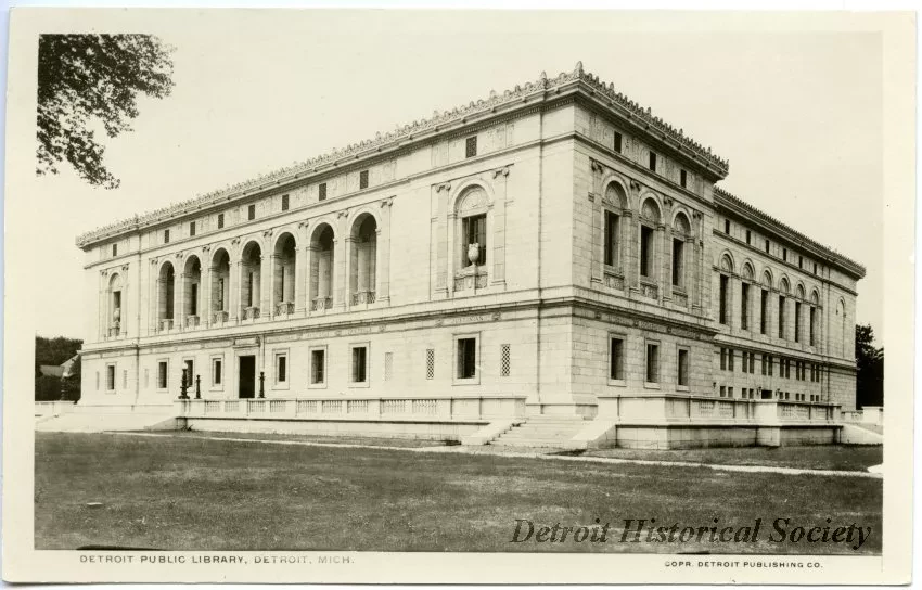 Postcard - Detroit Public Library, Detroit, Mich. - Detroit Public Library