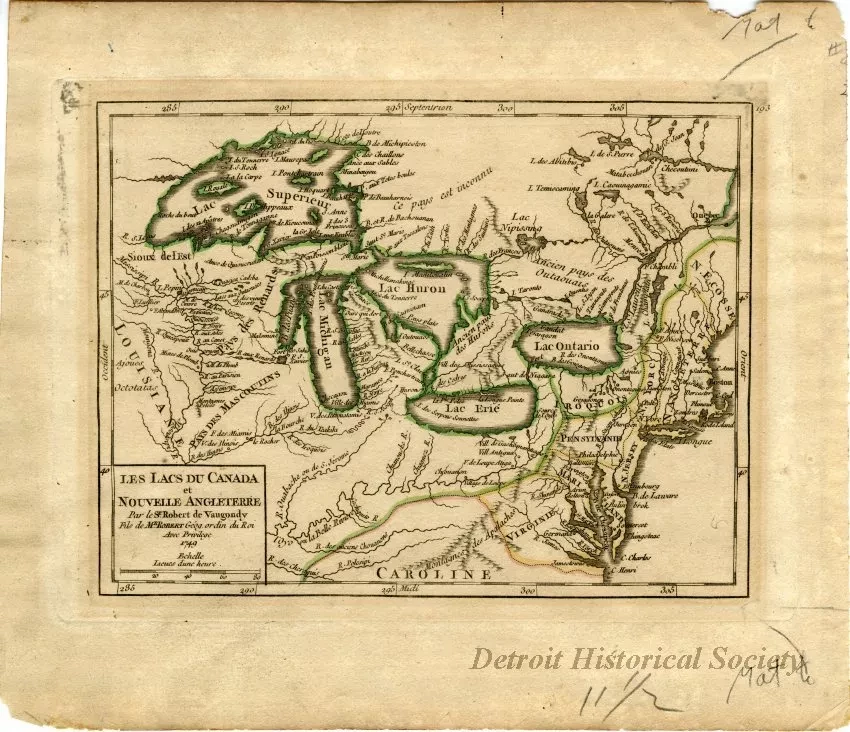 Map - Les Lacs du Canada et Nouvelle Angleterre
[The Lakes of Canada and New England]