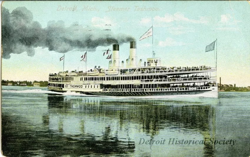 Postcard - Detroit, Mich., Steamer Tashmoo.