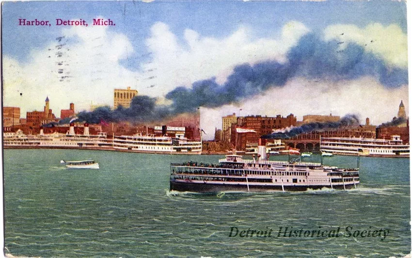 Postcard - Harbor, Detroit, Mich. - Harbor, Detroit, Mich.