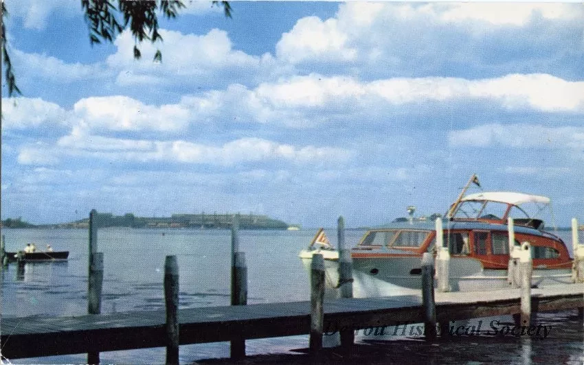 Postcard - Detroit River Scene