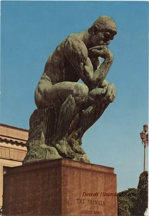 Postcard - The Thinker, Auguste Rodin - The Thinker, Auguste Rodin