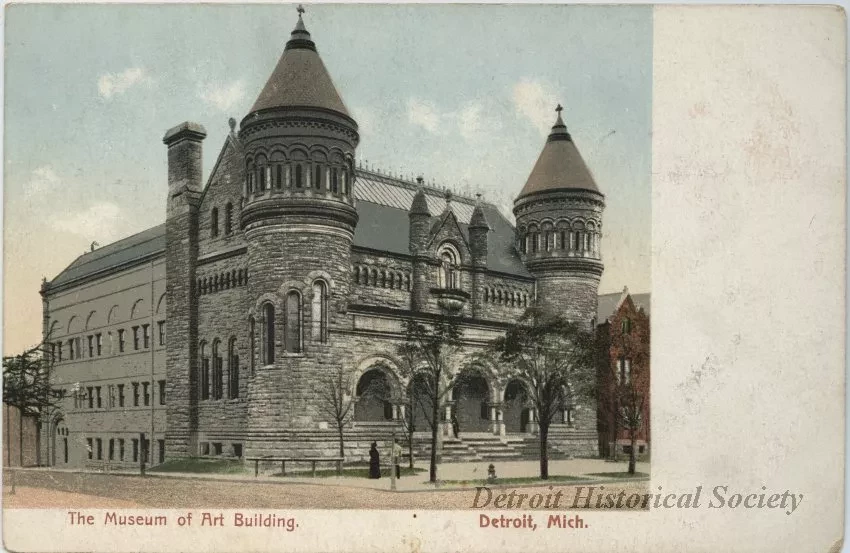 Postcard - The Museum of Art Building, Detroit, Mich. - The Museum of Art Building
