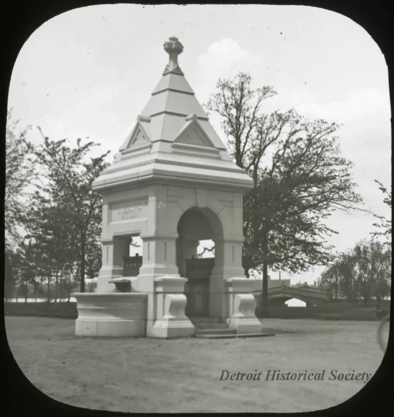 Transparency, Lantern-slide - Muir Fountain, Belle Isle, Detroit