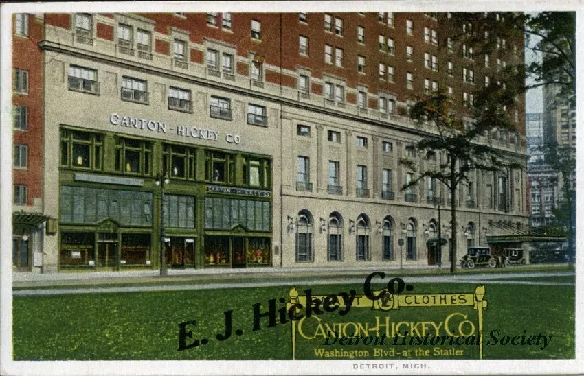 Postcard - Smart Clothes - Canton-Hickey Co., Washington Blvd-at the Statler, Detroit, MI.