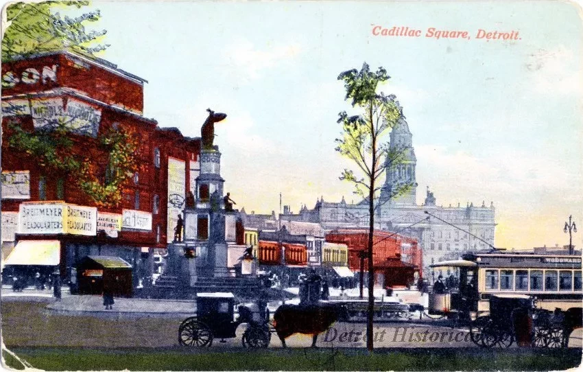 Postcard - Cadillac Square, Detroit - Cadillac Square, Detroit