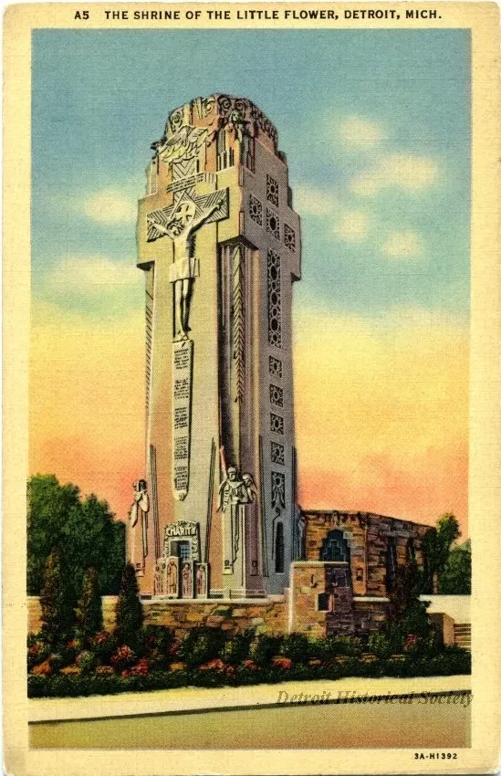 Postcard - The Shrine of the Little Flower, Detroit, Mich. - The Shrine of the Little Flowers, Detroit, Mich.
