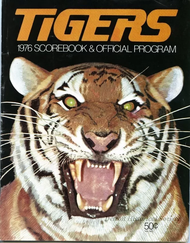 Program - Tigers 1976 Scorebook & Official Program