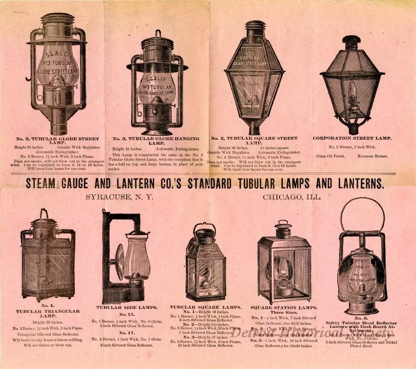 Catalog - Steam Gauge and Lantern Co.'s Standard Tubular Lamps and Lanterns