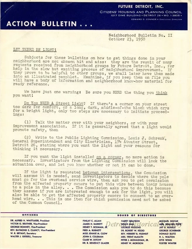 Newsletter - Neighborhood Bulletin No. II