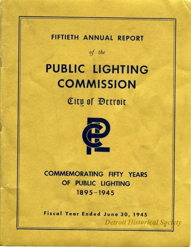 Booklet - The Fiftieth Annual Report of the Public Lighting Commission